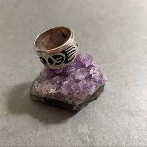 Southwestern Sterling Silver Wide Band Ring